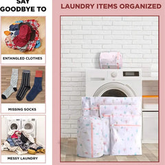 Colorful Tree and Pineapple Laundry Bag Set of 6