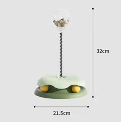 Interactive Cat Slow Feeder Toy for Food Dispensing