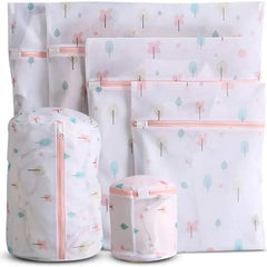 Colorful Tree and Pineapple Laundry Bag Set of 6
