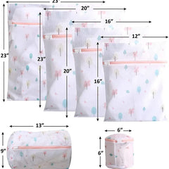 Colorful Tree and Pineapple Laundry Bag Set of 6