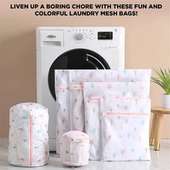 Colorful Tree and Pineapple Laundry Bag Set of 6